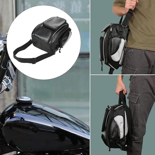 Motorcycle Tank Bag for Harley Davidson Pan America 2020-2024, Magnetic & Strap Mount Tank Bag for Motorcycles, Motorcycle Touring Navigation Luggage Bag Tank Bags, B Magnetic