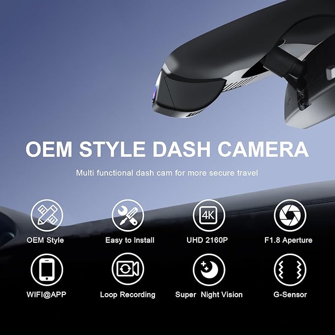 Mangoal Front 4K & Rear 1080p Dash Cam Custom fit for Mazda 3 2019 2020 2021 2022 2023(Model A), UHD 2160P Video, Free App & WiFi, 128GB Card