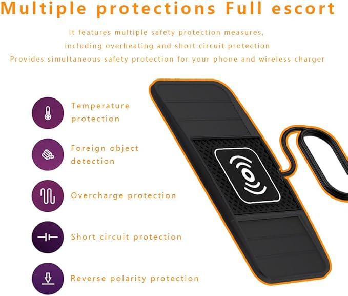 Wireless Charging Pad for Car for Toyota 4Runner 2000-2025, DIY Trim-to-Fit Slim Non Slip Fast Charger Car Wireless Charging Pad 30CM Cable,B 30cm USB Plug Cable