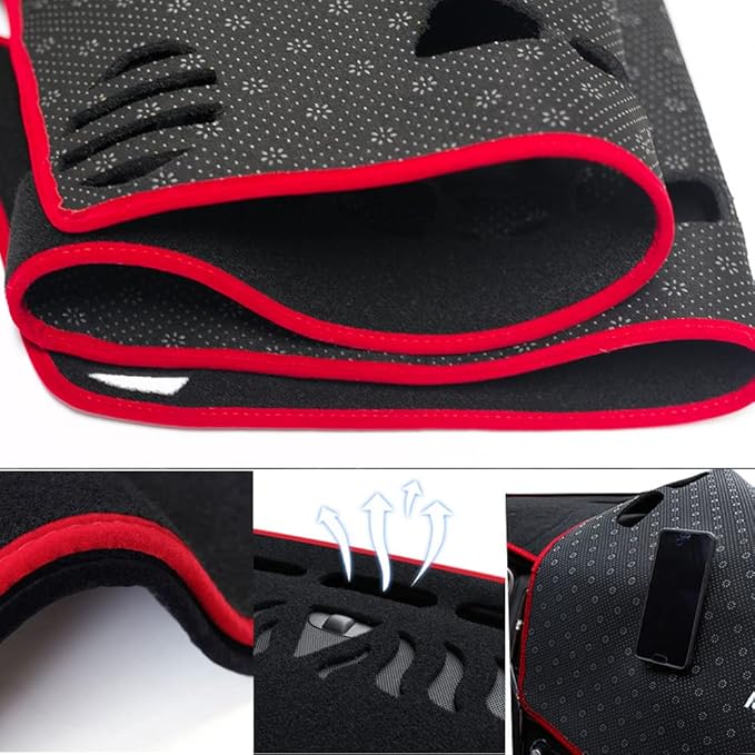 Dashboard Cover for 2020-2022 Ford Explorer,Polyester Dash Covers mat,Car Dash Board Protecter Cover,Interior Dash Covers Pads,Red