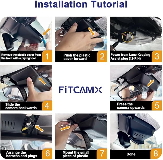 Fitcamx Front 4K+Rear 1080P Dash Cam Adapts for Hyundai Ioniq 5 2025-2026 (7 Vents/HD2-Ni000) & 2025 Ioniq 5 N, OEM Look, Dual HD Video, WiFi & APP, Loop Recording, G-Sensor, Easy to Set, 128GB Card