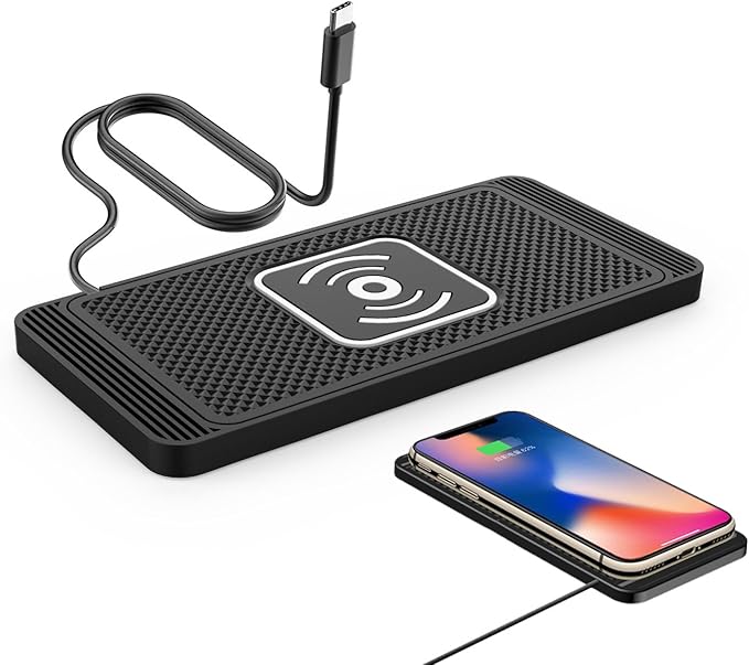 Car Wireless Charger Pad for Acura RDX 2018 2019 2020 2021 2022 2023-pr, Fast 15W Slim Qi Wireless Charging Pad with USB/Type-C Cable Non-Slip Charging Mat for Car,15W-Type-c