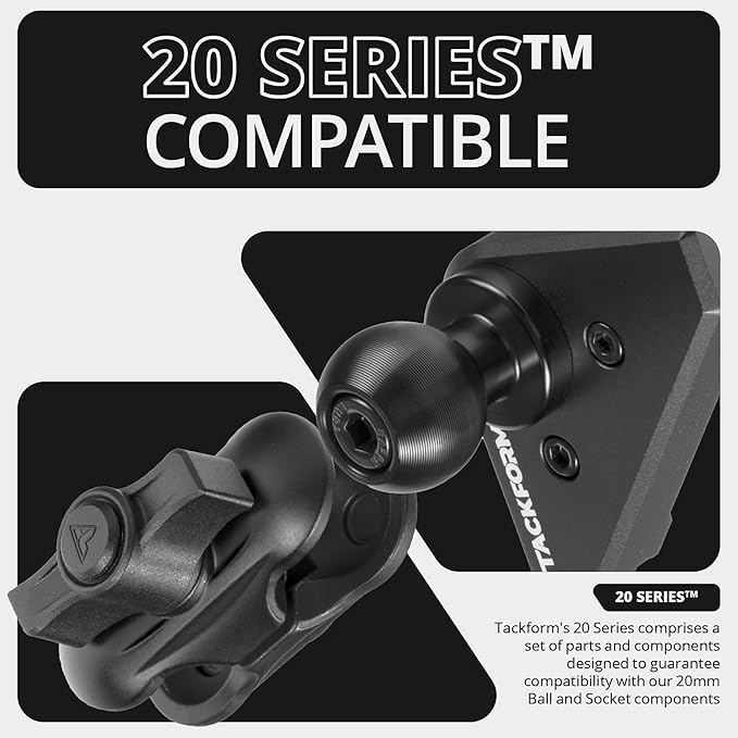 Tackform Link Vent Mount Magnetic Phone Holder - Compatible with 2021-2025 Ford F150 & Raptor, 2023-2025 Ford Super Duty | Aluminum | 2" Arm | Red | (NOT MAGSAFE Compatible)