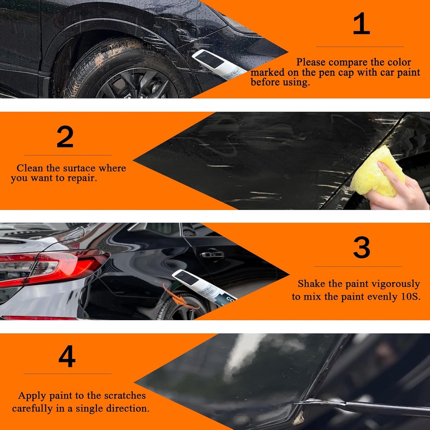Sonic Gray Pearl(NH-877P/138P) Touch Up Paint Compatible with Honda, Car Paint Pen Scratch Repair Two-In-One Touch Up Paint, Premium Car Scratch Remover for Deep Scratches
