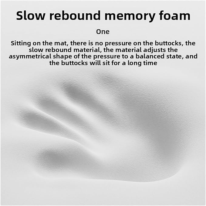 Memory Foam Car Seat Cushions with Lumbar Support - Cool and Breathable Comfort for Car and Office Seats(B,40x40cm)