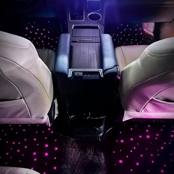 Starlinkmats LED Car Floor Mats - Black Automotive Carpet with App Control, Waterproof & Washable, Creates a Romantic Atmosphere for Dates