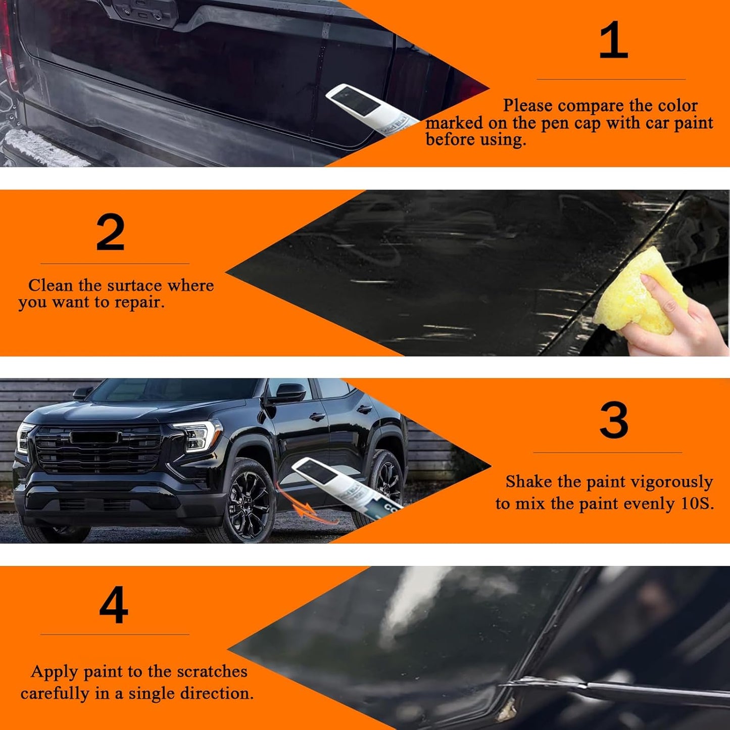 Downpour Metallic(GXP/WA136H) Touch Up Paint for GMC, Car Paint Pen Scratch Repair Two-In-One Touch Up Paint, Premium Car Scratch Remover for Deep Scratches