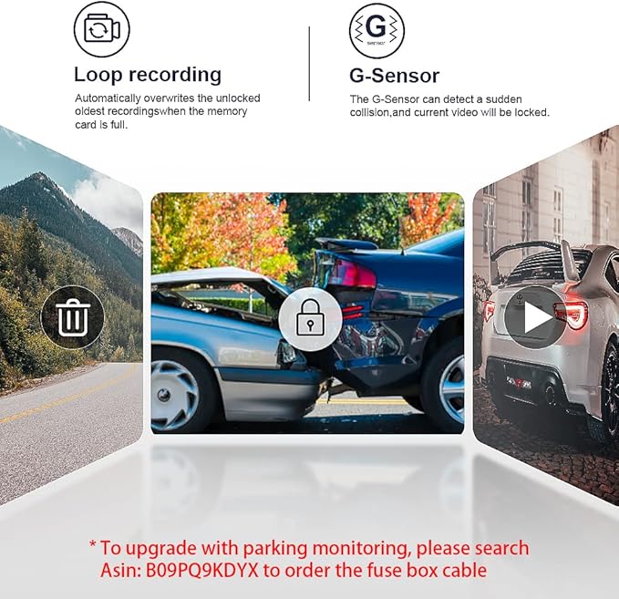 Fitcamx Front 2K+Rear 1080P Dash Cam Adapts for Honda Civic 2022-2026 (Black Cover) & Type R Si, OEM Factory Look, Dual HD Video, Loop Recording, WiFi & APP, G-Sensor, Easy to Set, 64GB Card