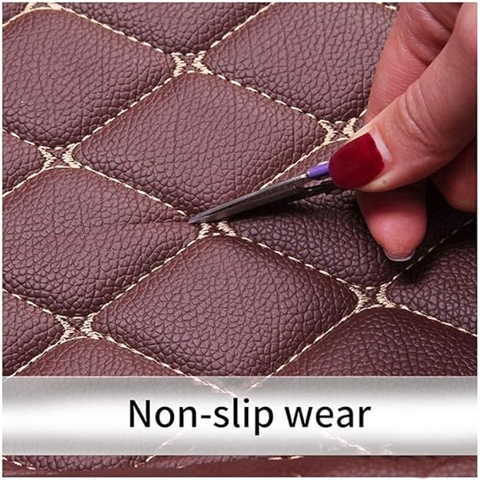Custom Car Mats All Weather Fit Automotive Floor Mats PU Leather Protector Mat for Most Sedan, SUV, Truck Floor Mats (Black Yellow)