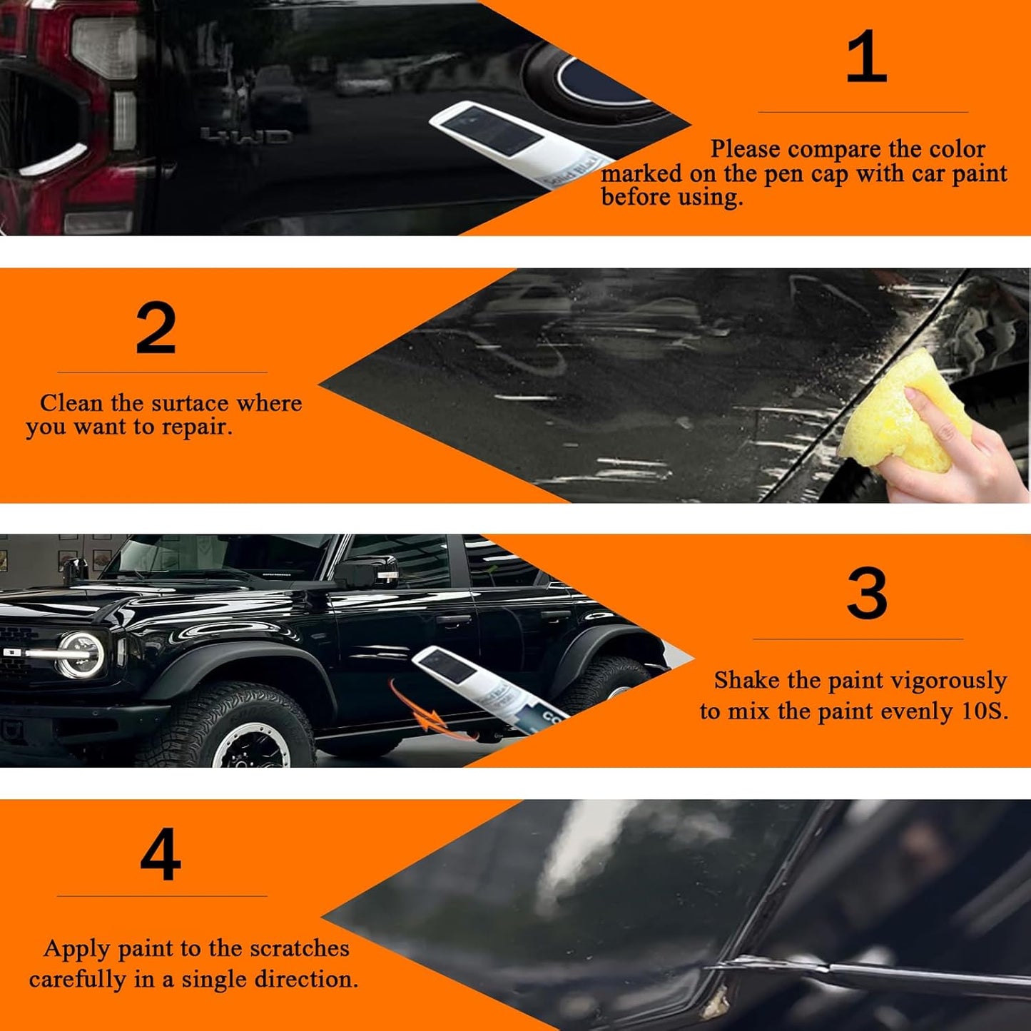 M7 Carbonized Gray Metallic Touch Up Paint for Ford, Car Paint Pen Scratch Repair Two-In-One Touch Up Paint, Premium Car Scratch Remover for Deep Scratches