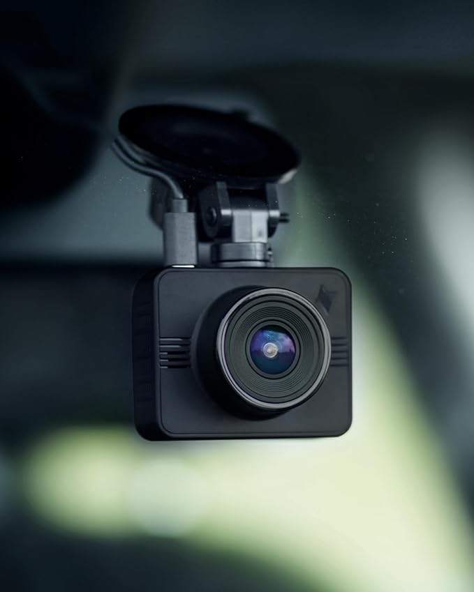 Nexar Beam GPS Dash Cam - 1 Year Nexar App Subscription Included - Unlimited Cloud Storage, Drive Recordings, Parking Mode, Night Vision, All Inside the Nexar App - WiFi HD Front Dash Cam (64 GB SD)