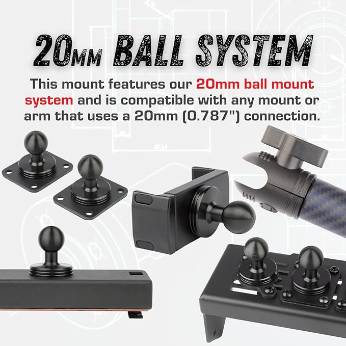 Bulletpoint RubiGrid Metal Dash Mount Phone Holder Compatible with 2022+ Toyota Tundra & 2023+ Toyota Sequoia (Spring-Loaded)