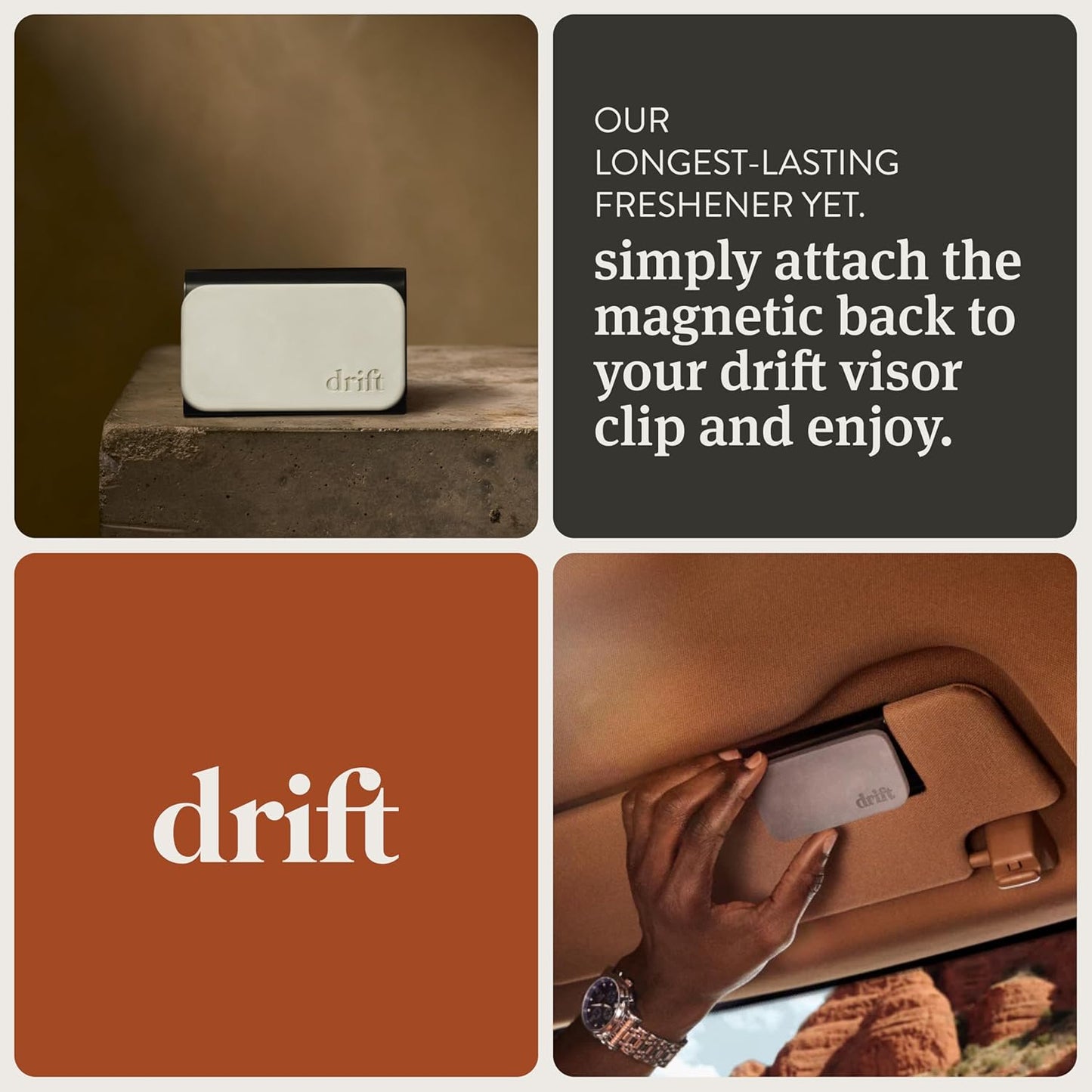 Drift Car Air Freshener - Stone Air Freshener - Car Odor Eliminator - Pine Scent Refill - NO CLIP INCLUDED