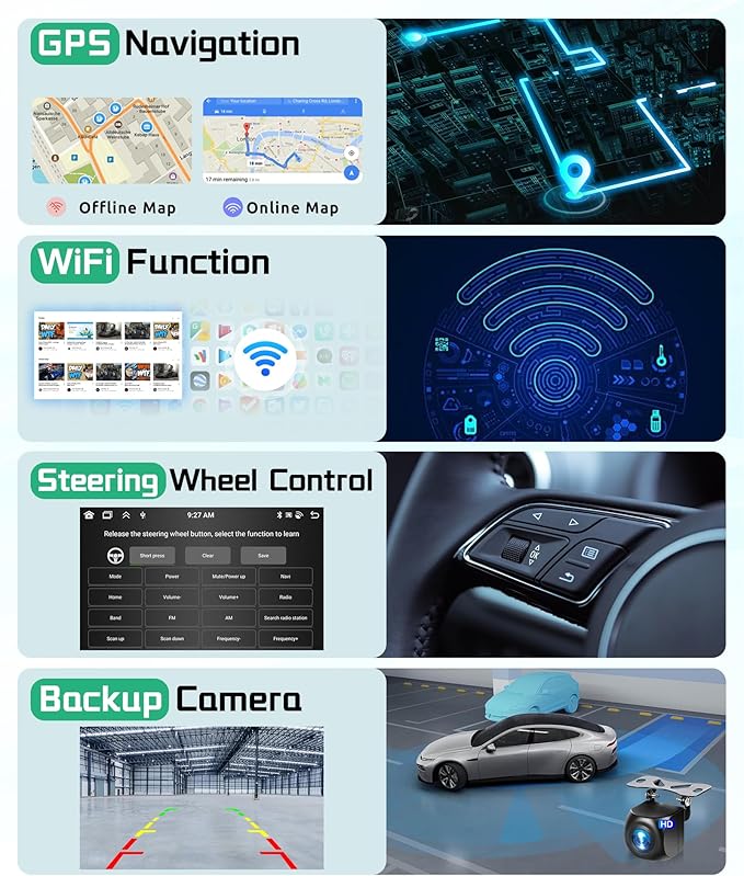 8 Core 4G+64G Car Radio Stereo for Chevrolet Chevy Camaro 2008-2015 with 5GWIFI Wireless Carplay Android Auto, Sellrich 9" 1280P Touchscreen Radio with Bluetooth 5.0 GPS FM/RDS SWC Backup Camera