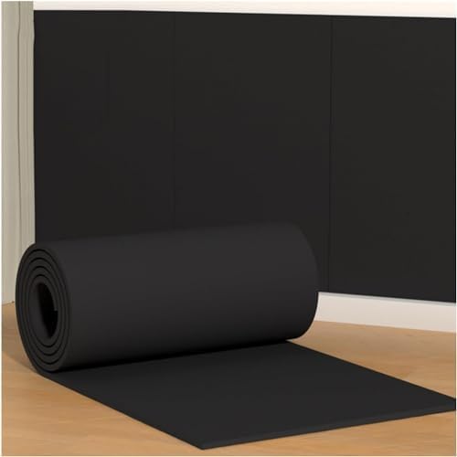 Self-Adhesive Rubber Foam Wall Protectors for Garage & Gym - 39.3x39.3in Grey Foam Panels, Studio Safety Guards for Impact Protection & Noise Reduction