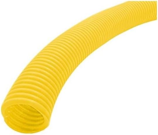 Electriduct Split Wire Loom Tubing Polyethylene Corrugated Flexible Conduit - 3/4" Nominal Size - 20 Feet - Yellow