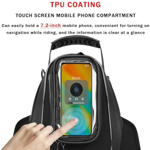 Motorcycle Tank Bag for BMW G310GS G310 GS G 310 GS, Magnetic & Strap Mount Tank Bag for Motorcycles, Motorcycle Touring Navigation Luggage Bag Tank Bags,A Strap