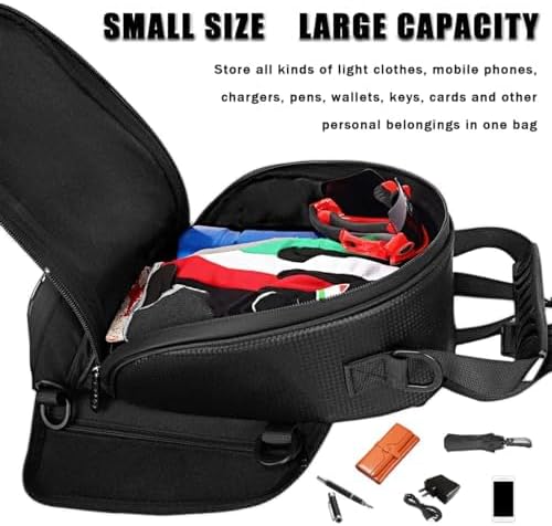 Motorcycle Tank Bag for Yamaha FZ 07 2015-2017, Magnetic & Strap Mount Tank Bag for Motorcycles, Motorcycle Touring Navigation Luggage Bag Tank Bags,A Strap