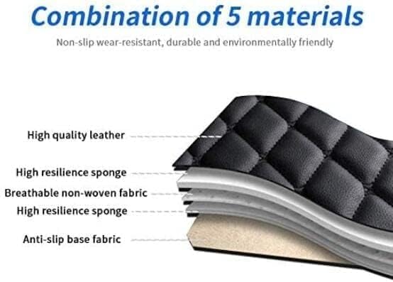 Custom Car Floor Mat Compatible with 97% Car Models Luxury Leather All Weather Waterproof Anti-Skid Full Coverage Car Mats (White with Black)