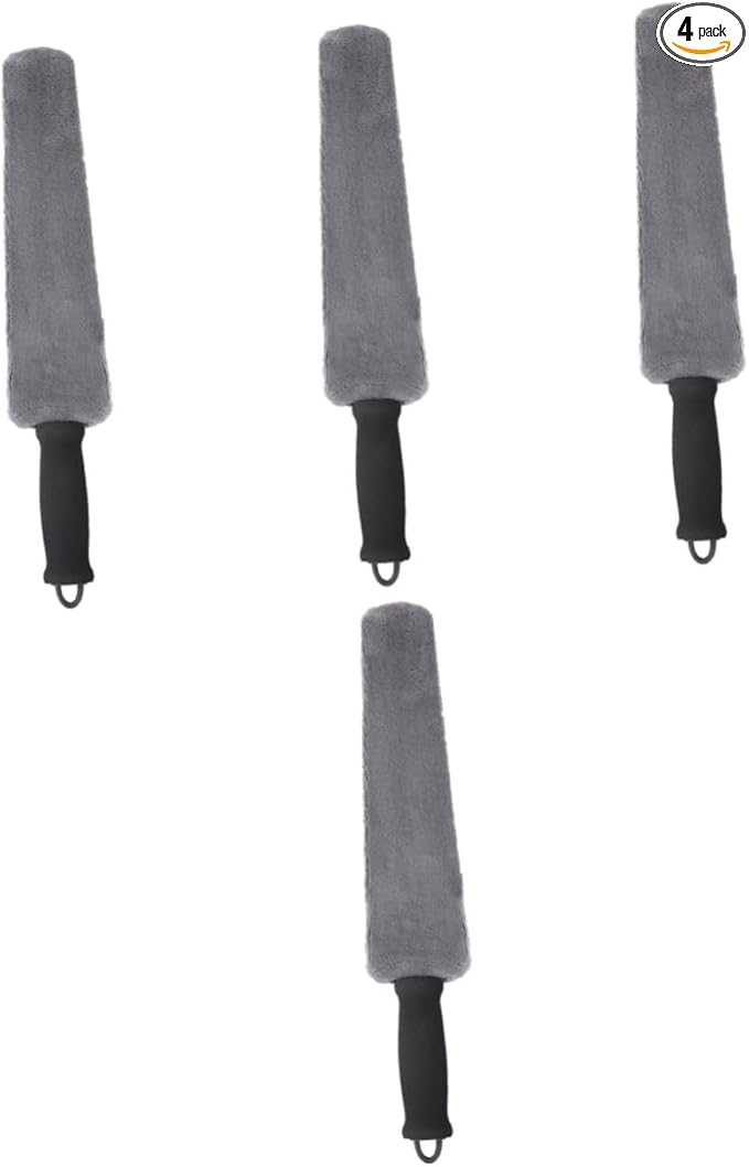 SOLUSTRE 4pcs Car Cleaning Brush Soft Bristle Duster for Detailed Vehicle Interior Care Ergonomic Handle for Comfortable to Hold for Car Air Conditioner Vents and Tight Spaces