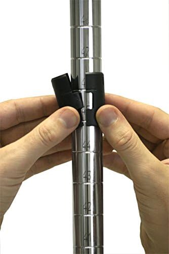 Omega 21" Deep x 36" Wide x 74" High 3 Tier Chrome Starter Shelving Unit