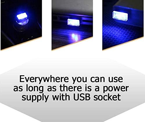 2 Piece Color Ultra USB Plug In Mini LED Car Interior Ambient Lighting Lamp Kit (RED)