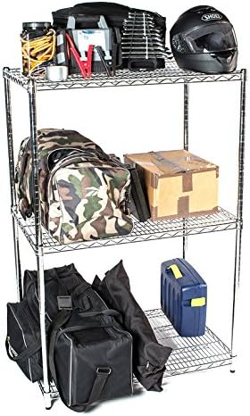Omega 12" Deep x 30" Wide x 63" High 3 Tier Chrome Starter Shelving Unit