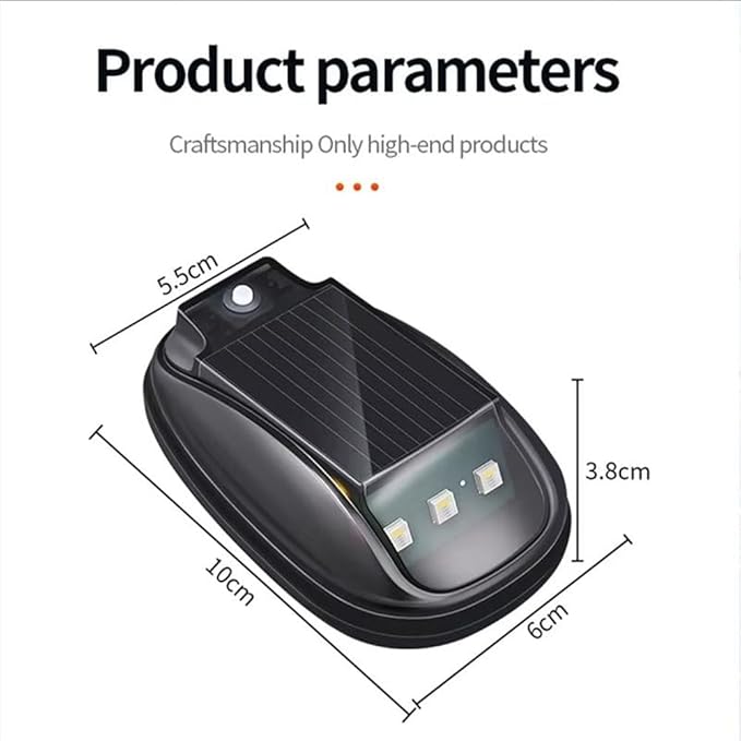 Solar-Powered Car Roof Light – Waterproof, Remote Control & Easy Installation, Solar Car Roof Light Kit, 8 Colors Wireless LED Strobe Lights with Remote Control for Trucks, Motorcycle, Vehicle (6pcs)
