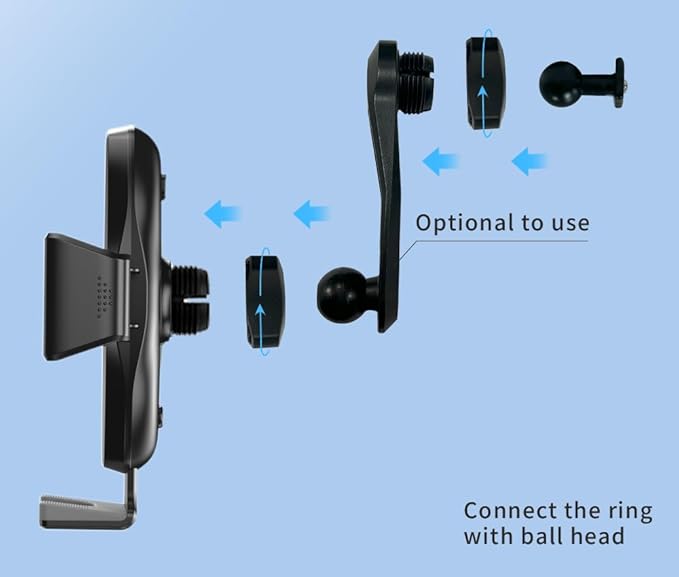 Car Phone Mount for Ford Focus MK3/MK3.5 2012–2018 (RS / SE / ST), Passenger-Side Dashboard Phone Holder,Does Not Block Airflow,360° Rotating Hands-Free Cell Phone Mount, Focus Interior Accessories