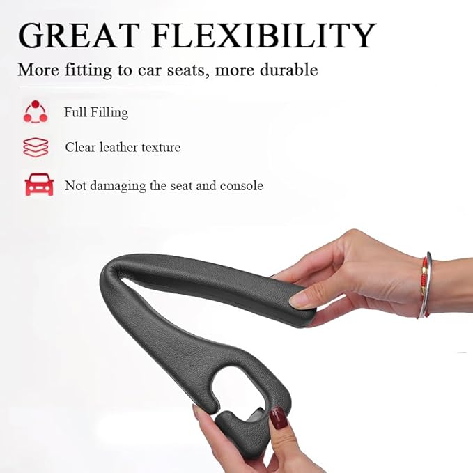 Car Seat Gap Filler Organizer Compatible with Volvo Xc90 Accessories Seat Gap Plug Blocker with Storage Slot Non-Slip Car Cup Holder Coaster Black