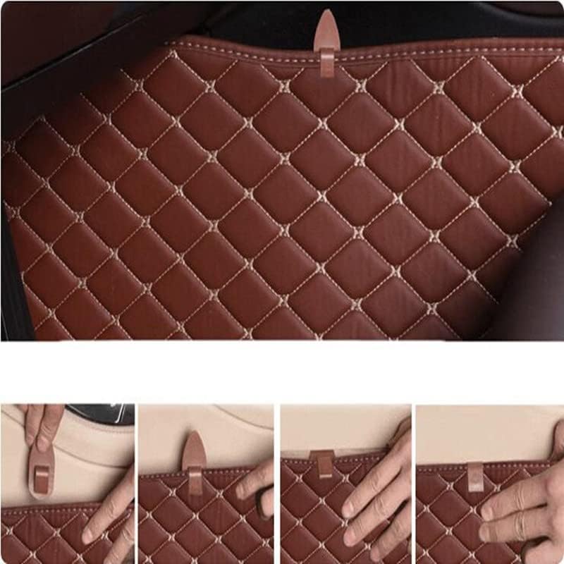 Custom All-Weather Protection Luxury Leather Floor Mats for Cars SUVs Trucks According Anti-Slip Leather Floor mats ﻿ (15,Brown)