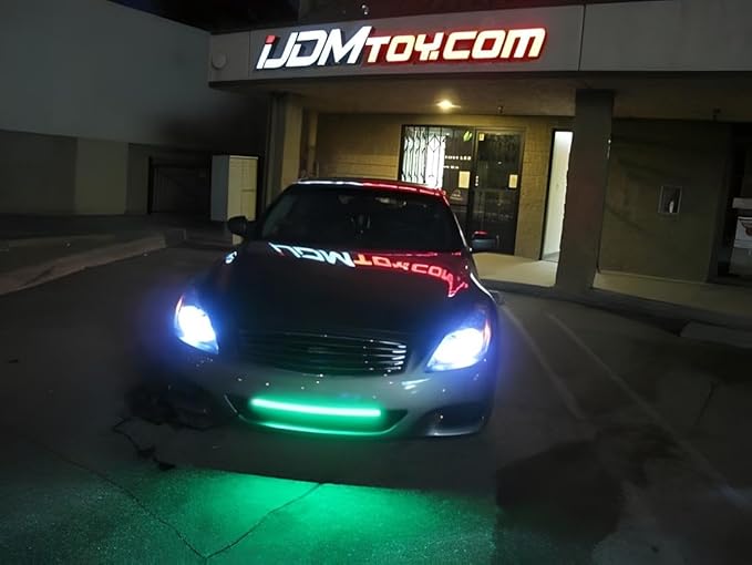 iJDMTOY 20 inches 48-LED RGB 7-Color LED Knight Rider Scanner Lighting Bars Compatible with Car Truck SUV Interior or Exterior Decoration