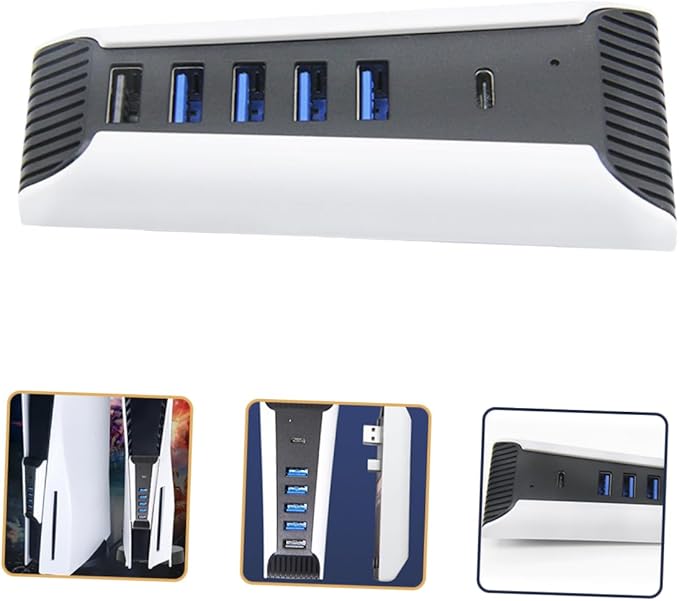 Uonlytech 3pcs USB Hub Port Desktop Splitter Adapter High-Speed Compatible Multiple Devices USB Expansion for Game Consoles
