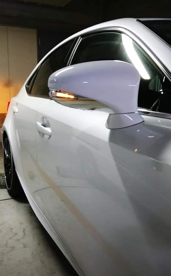 iJDMTOY Clear Lens Dynamic Sequential Blink/Flow Full LED Outer Side Mirror Turn Signal Light Assembly Kit Compatible with Lexus is RC ES LS CT