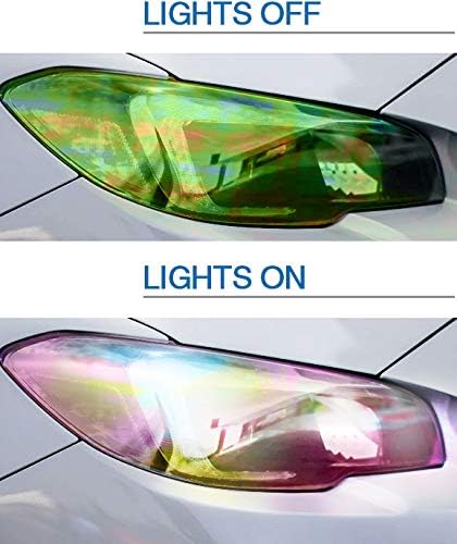 VViViD Extra-Wide Headlight Taillight Vinyl Tint Wrap 16 Inch x 48 Inch Roll (Chameleon Dark Smoke)