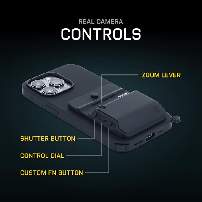 FJORDEN Pro Bundle for iPhone 14 Pro Max - Includes Fjorden Camera Grip, MagSafe iPhone Case, Wrist Strap & Carry Case - Shoot Like A Pro with Your iPhone