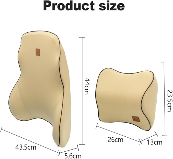 Car Driver Pillow Lumbar Support Back Cushion Fit for Seat Neck Pillow Washable Pillow Cushion(1pcs red Back)
