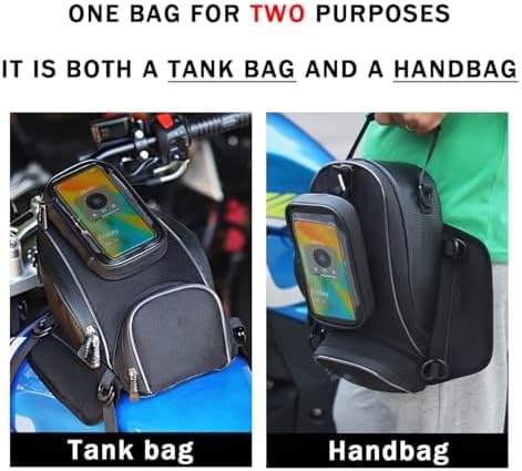 Motorcycle Tank Bag for Honda NT1100 NT 1100, Magnetic & Strap Mount Tank Bag for Motorcycles, Motorcycle Touring Navigation Luggage Bag Tank Bags,A Strap