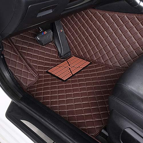 Custom Floor Mats for Cars fit 95% Sedan SUV Sports Car Full Coverage All Weather Men Women Pads Protection Non-Slip Leather Floor Liners (Yellow)