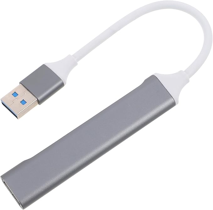 Sewroro USB Multiport Hub Expander for Laptop and Car USB Extender Hub for Keyboard Mouse and Gaming Accessories Dark Gray with Packaging Box