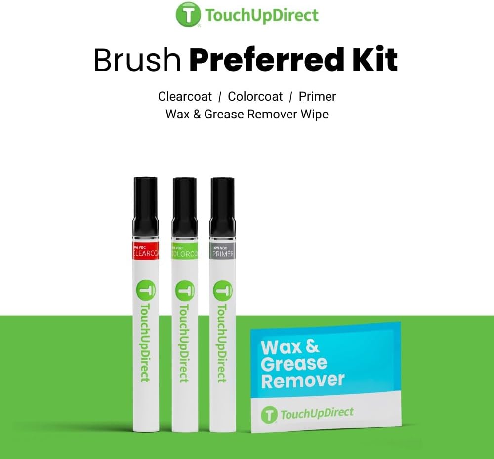 TouchUpDirect 8T7 Blue Streak Metallic Compatible with Toyota Exact Match Touch Up Paint Brush - Preferred Kit