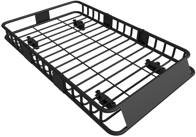 FORWODE Roof Rack Carrier Basket, 64" x 39" Rooftop Cargo Carrier Basket with 250 Lbs Capacity, Rust-Proof Steel Heavy Duty Car Top Luggage Basket