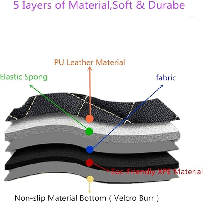 Custom Car Mats All Weather Fit Automotive Floor Mats PU Leather Protector Mat for Most Sedan, SUV, Truck Floor Mats (Black and Yellow Side)