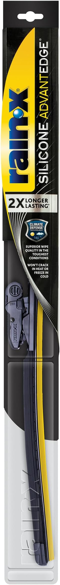 Rain-X Silicone AdvantEdge Wiper Blade 26" Windshield Wiper Blades Replacement, All-Weather Performance Lasts 2X Longer, Premium Beam, Installock Adapter for Easy Fit (Pack of 1)
