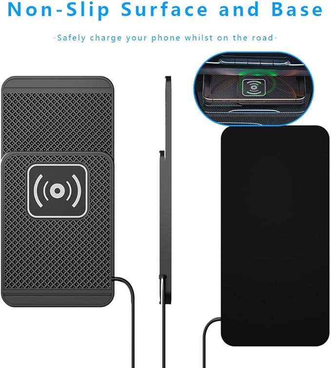 Wireless Charging Pad for Car for Kia K4 2025, Non-Slip Type C/USB 20W Fast Phone Charging Pad DIY Trim-to-Fit No Interior Damage,A&USB