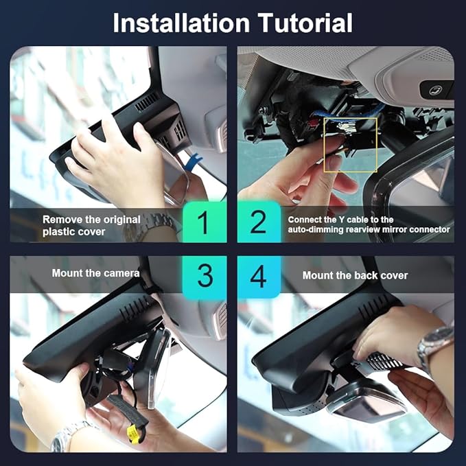 Fitcamx 4K Dash Cam Suitable for Chevy Silverado 2022-2025 (HD2-6275) 1500 2500HD 3500HD & EV 2024-2025, OEM Style, UHD 2160P Video, WiFi & APP, Loop Recording, G-Sensor, Plug & Play, 64GB Card