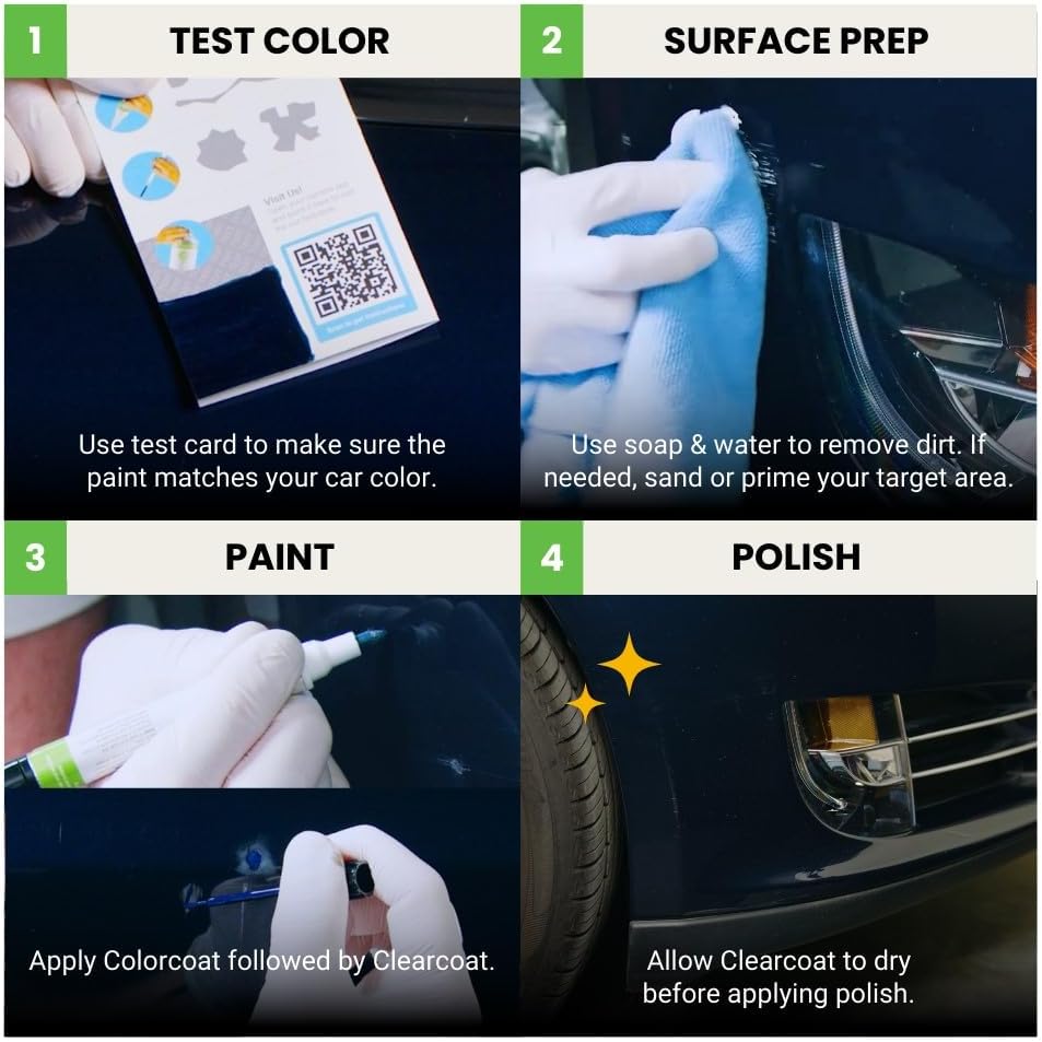 TouchUpDirect 070 Blizzard Pearl Tricoat Compatible with Toyota Exact Match Touch Up Paint Combo - Preferred Kit