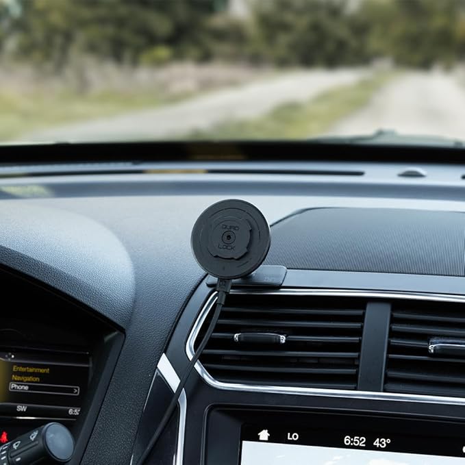 Quad Lock Adhesive Dashboard/Console Car Phone Holder Kit with MAG Wireless Charging Head V2 and MAG Phone Case for iPhone 15