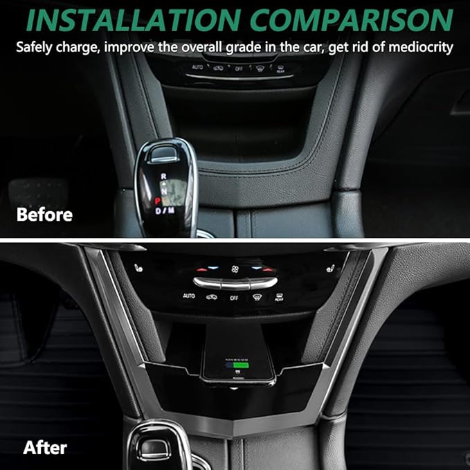 Wireless Car Charger Compatible with Cadillac XT5 2016-2022 XT6 2020-2022, 15W Qi Fast Charging Phone Charger Pad for New Cadillac XT5/XT6 Center Console Accessory, Gift for Cadillac Owners