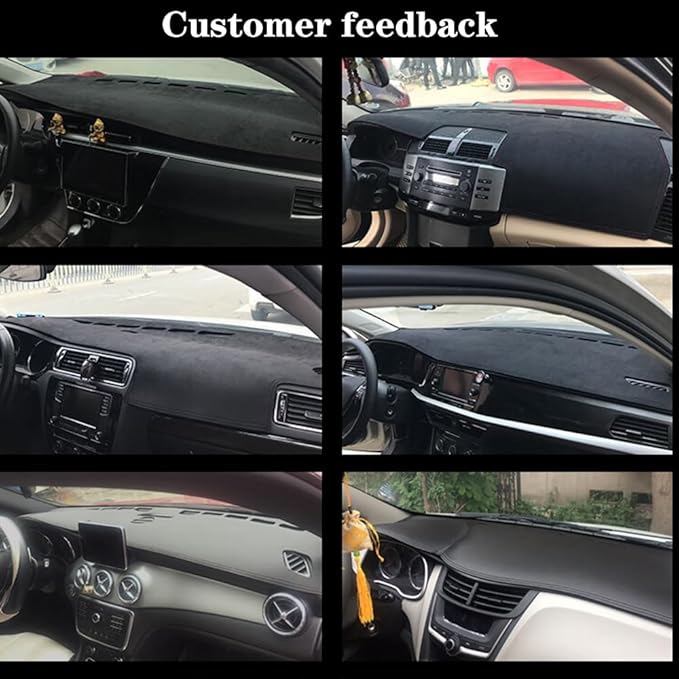 Dashboard Covers for Wrangler JK 2007-2017,Premium Flannel Fabric Anti-Glare & Non-Slip Dash Pad,Custom Fit,Flannel